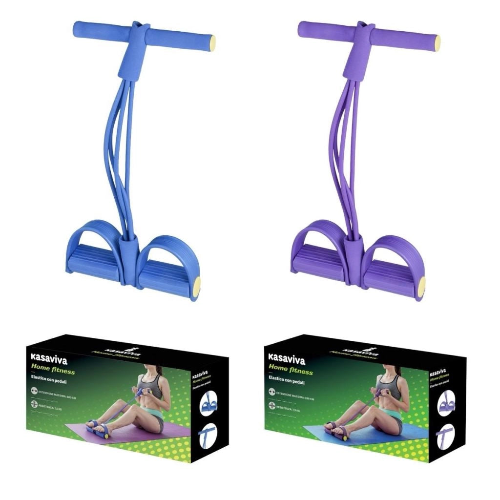 1 Pezzo Elastico Fitness con Pedali Resistenza 7,5 kg 2 Colori