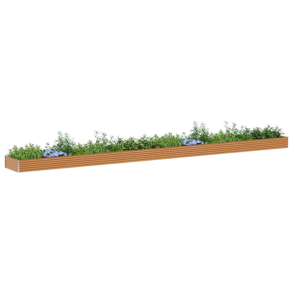 Fioriere | Cassetta per fiori | Letto rialzato da giardino 970 x 100 x 36 cm Acciaio zincato