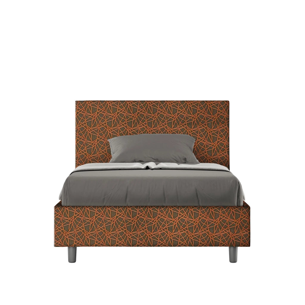 Letto 1 Piazza e Mezzo 120x210 cm con Rete Adele Era 04 Arancione