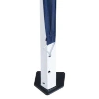Gazebo Pieghevole da Giardino 2.4x2.4m con Struttura in Acciaio e Corde Antivento, Blu