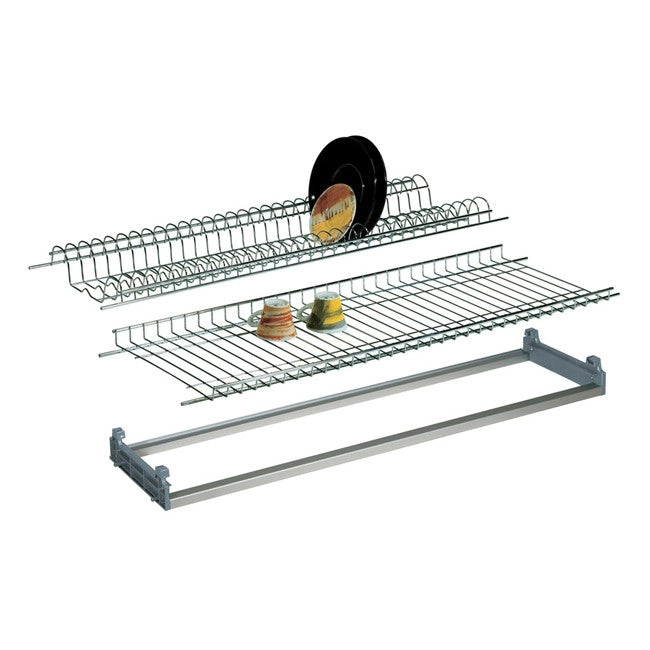 Scolapiatti incasso pensili da 80 cm. con telaio in alluminio regolabile