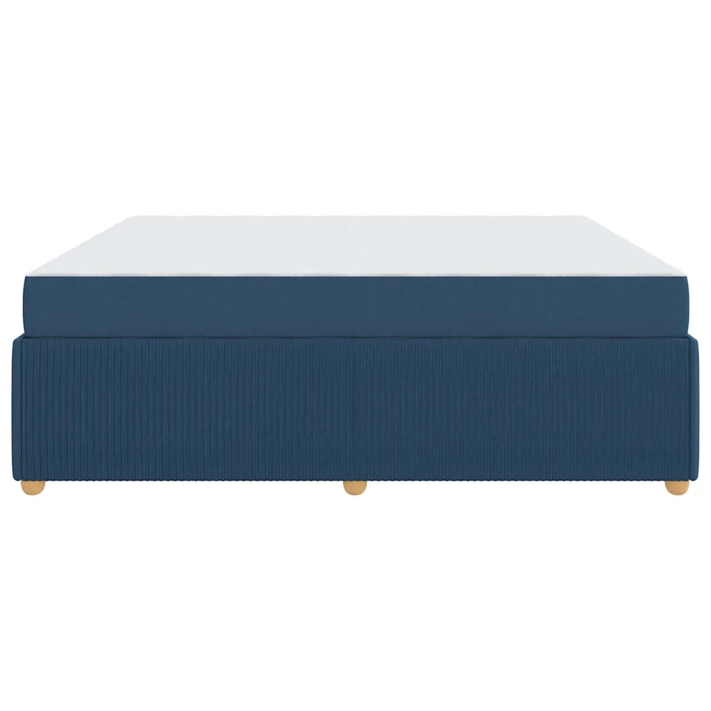 vidaXL Struttura letto con materasso Blu 180 x 200 cm Tessuto