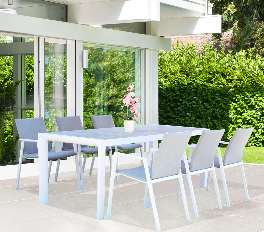 Poltrona da Giardino seduta imbottita in Alluminio Textilene cm 56x61x84 - TOD