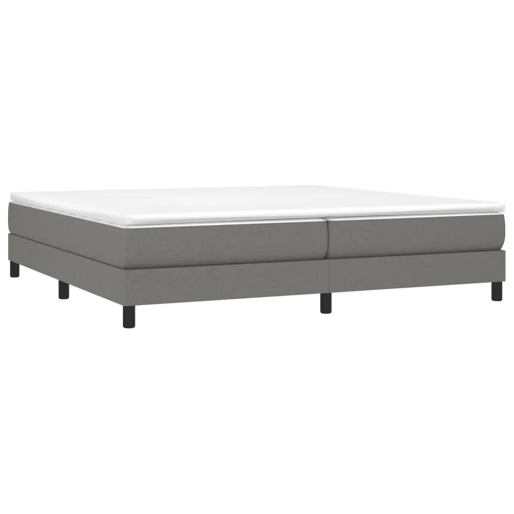 Giroletto a Molle con Materasso Grigio Scuro 200x200 cm Tessuto cod mxl 58502