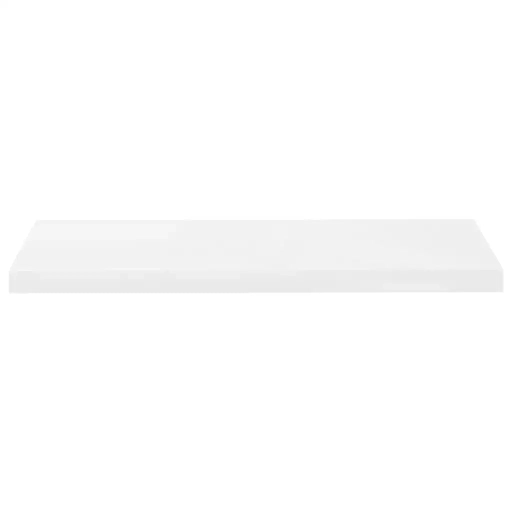 Scaffale a Parete Bianco Lucido 80x23,5x3,8 cm in MDF 323751
