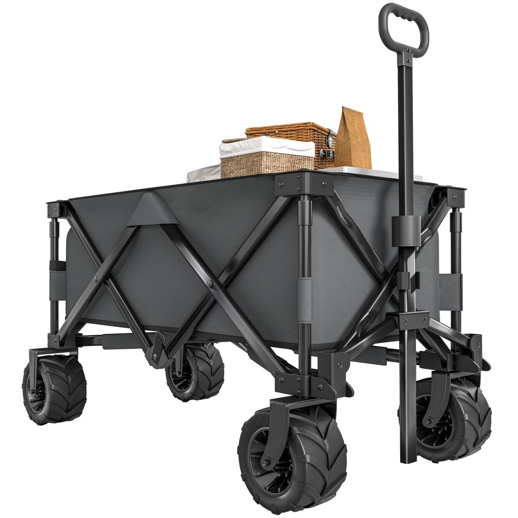 Carrello Pieghevole Trasporto ¨C Zephmum ¨C Grigio 108x55 cm