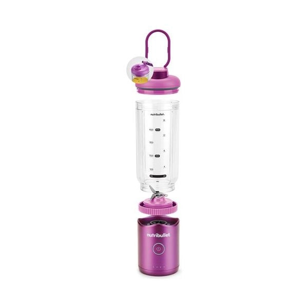 Nutribullet flex – mini frullatore compatto e portatile, ricaricabile usb-c, smoothie maker to go, viola (nbp013vt) - 0C22300274