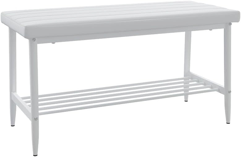 Panca Grand, Bianco, 85 x 35 cm, per l’utilizzo come set da pranzo in cucina o sala da pranzo