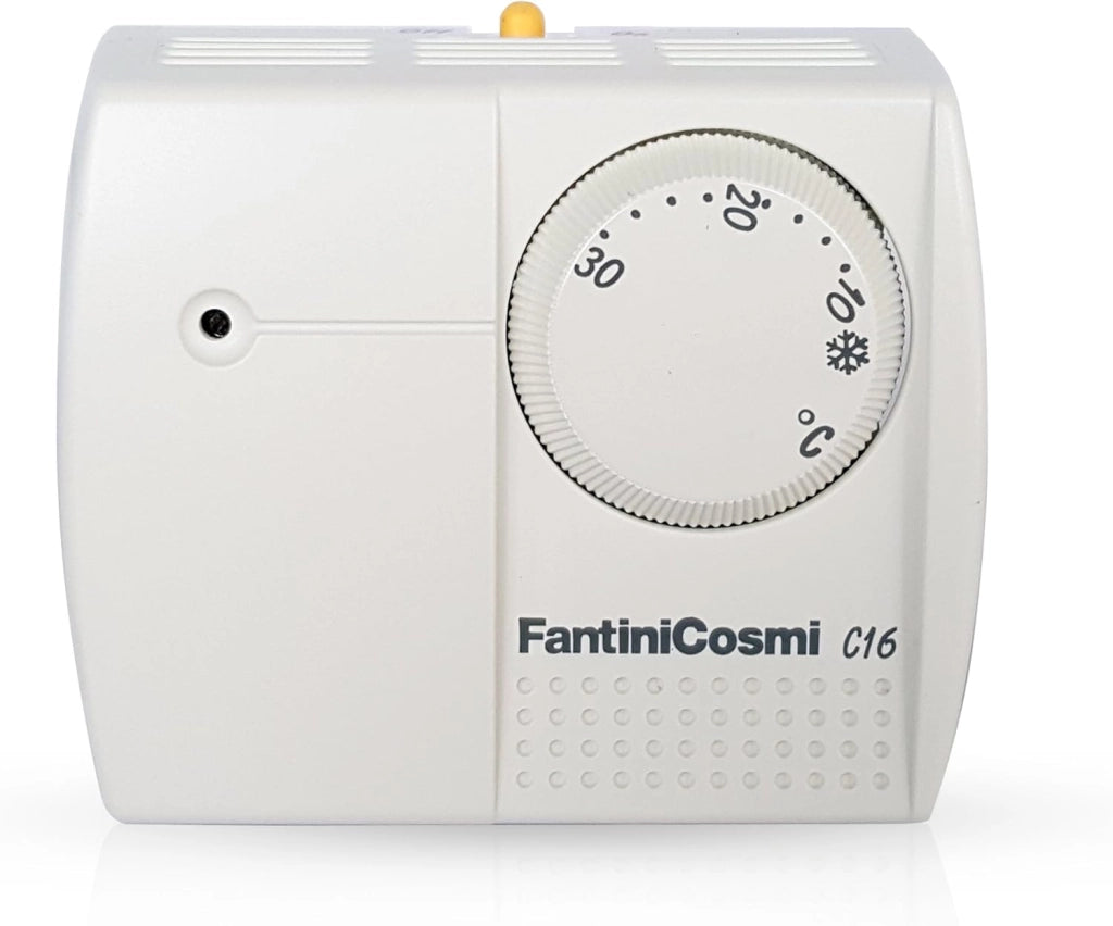 Termostato Elettromeccanico a Dilatazione di Gas con Spia di Segnalazione Fantini Cosmi C16IL MM 92X76X37