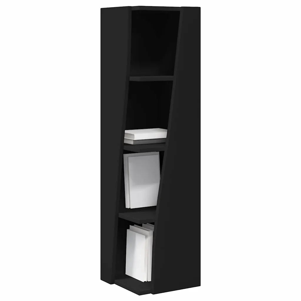Mobile angolare Nero 27,5x27x102cm Legno multistrato 889846
