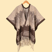 Sciarpa grande, semplice ma sofisticata, in stile etnico delle praterie, mantella, sciarpa in cashmere