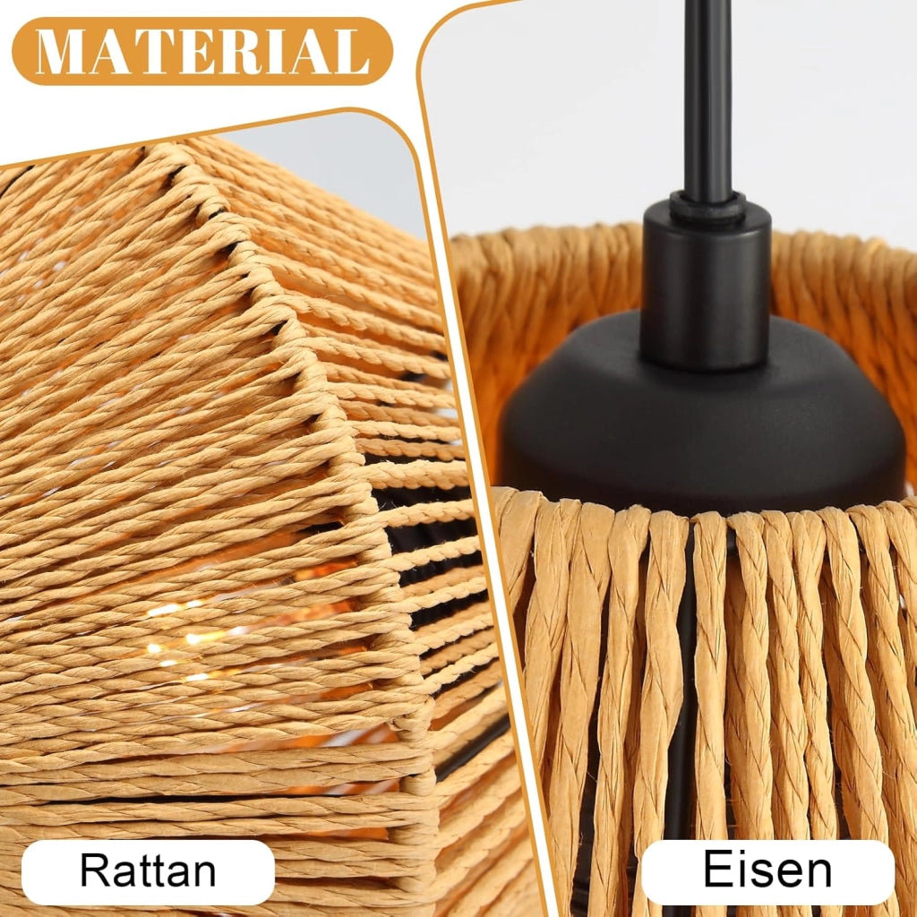 Lampada a sospensione ZMH regolabile retr¨° nera vintage 150 cm E27 Lampadine max. 25 W (lampadina non inclusa)