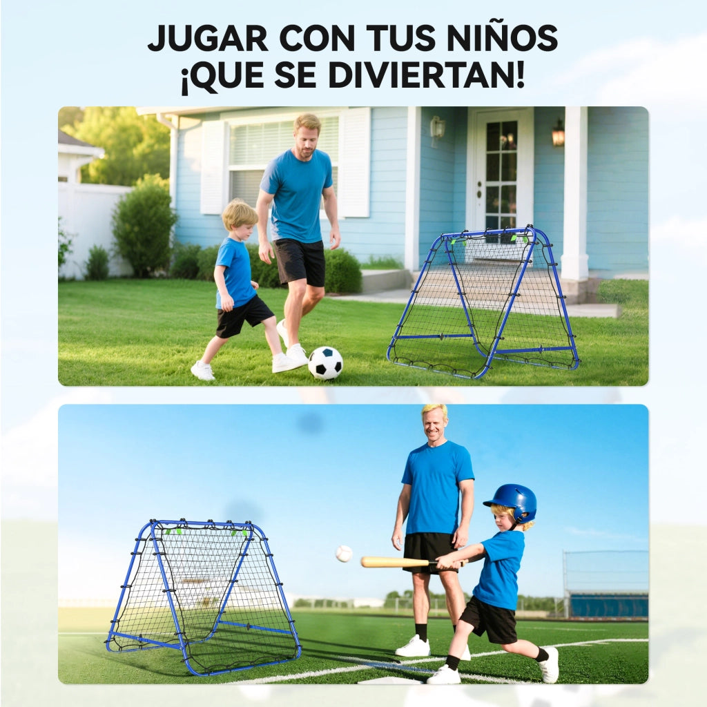Rete da Allenamento Pieghevole e Regolabile ¨C zephmum ¨C Blu 100x95x90 cm