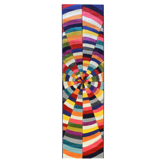 Tappeto moderno BOUTIQUE 1584 disegno circolare multicolore cm.60x230 passatoia corsia corridoio