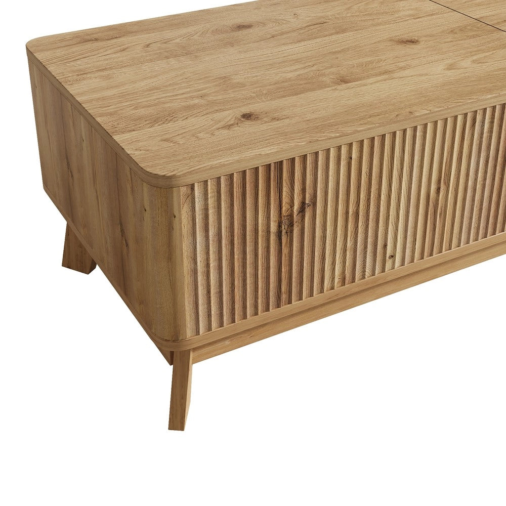 Tavolino da Caff¨¨ con Piano Alzabile ¨C Xylo ¨C MDF, Design Moderno, Vano Laterale