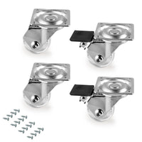 Emuca Kit di ruote Slip 3 con piastra per montaggio, Ã˜ 35, Acciaio e Tecnoplastica, 1 kit