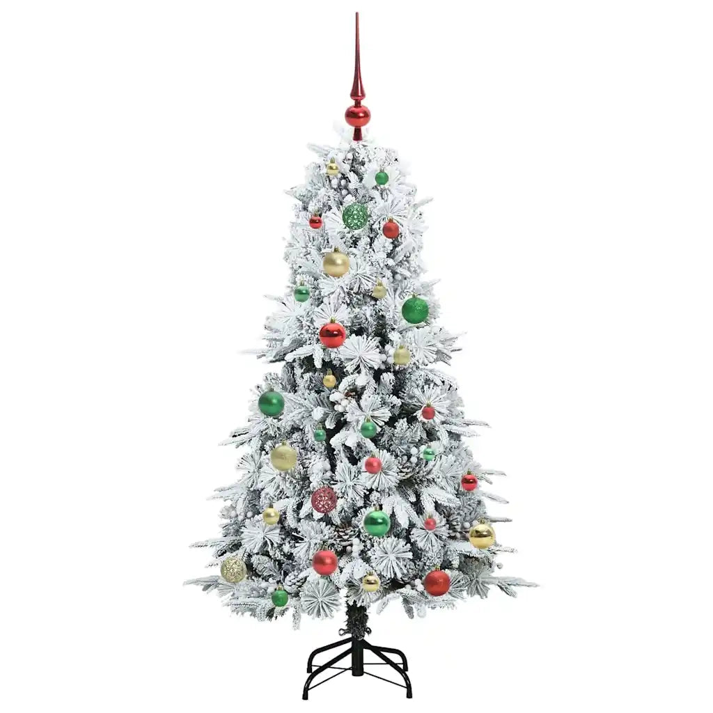 Albero di Natale Artificiale con Rami Pieghevoli Bianco 150 cm 3397479