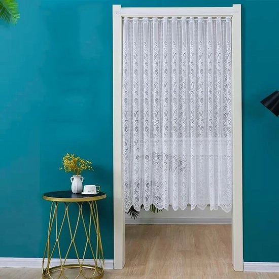 Vetrata in legno di stile moderno - 1 pezzo - bianca - 160 x 120 cm
