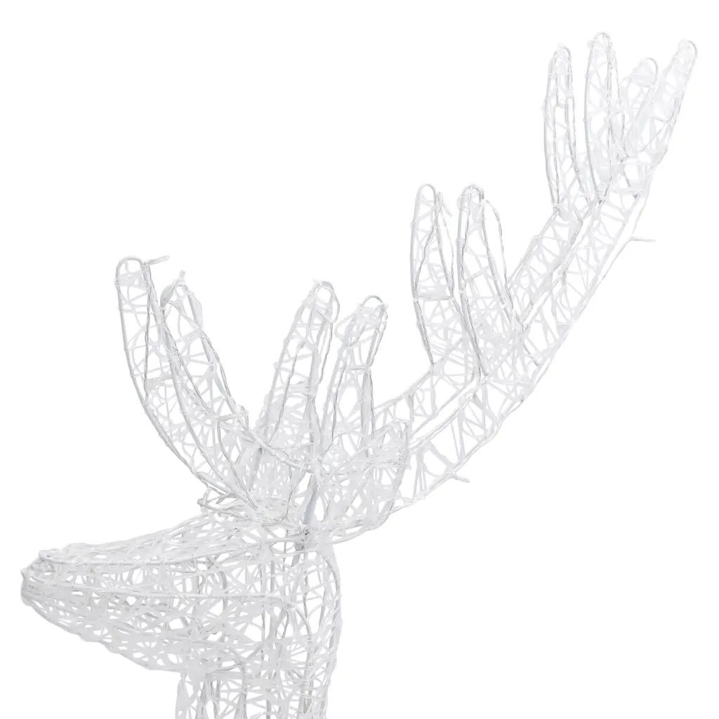 Renne di Natale XXL in Acrilico 250 LED 180cm Bianco Freddo 329786