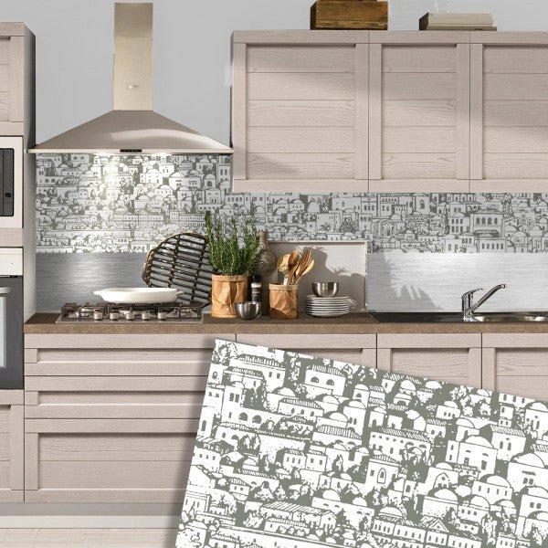 DOMUS - Paraschizzi da cucina in PVC flessibile - Misura 120x60cm spessore 3mm Colore: Blu