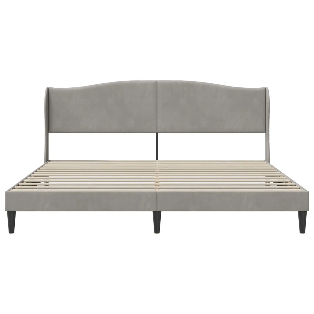 Struttura del letto Grigio Chiaro 200 x 200 cm Velluto 42027941