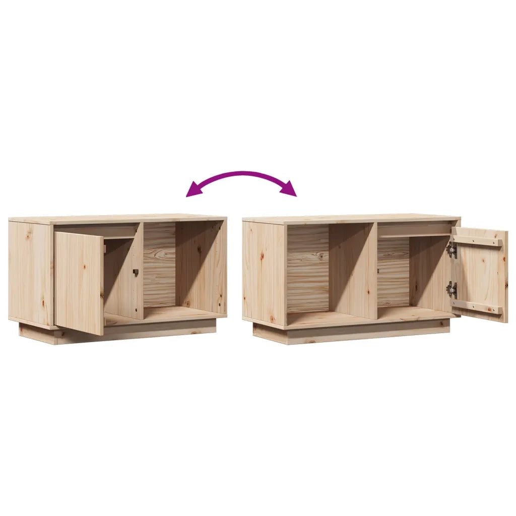 Mobile Porta TV 74x35x44 cm in Legno Massello di Pino 814334