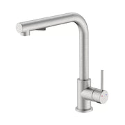 Miscelatore lavello alto con doccia estraibile e finitura acciaio spazzolato - Serie Phoenix