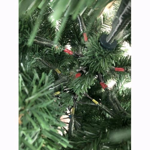 Albero di Natale SLIM GHERKIN Stretto Verde 180cm 618 Rami PVC Apertura Ombrello F4849
