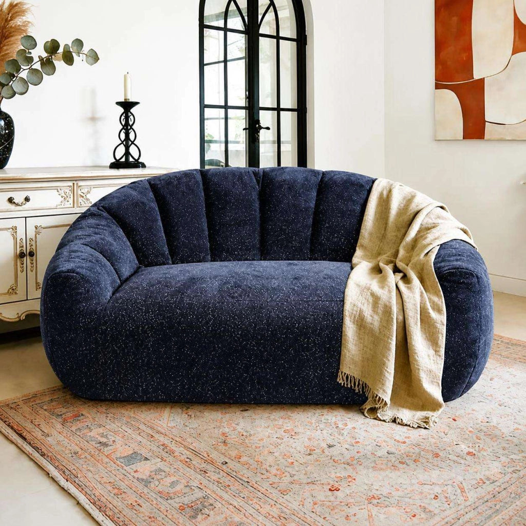 Poltrone relax, pouf, poltrone extra-large,Frevano ideali per il soggiorno e la camera da letto, blu