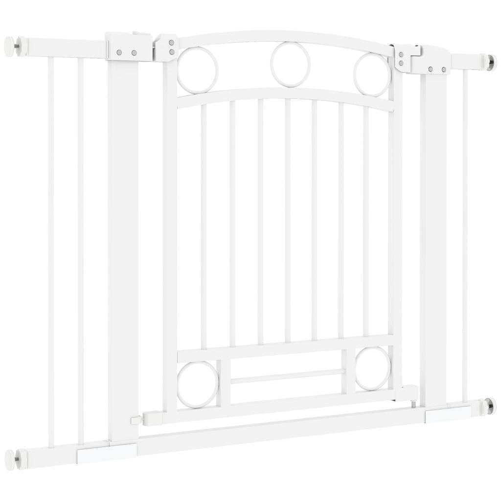 Barriera per Cani Porta con Larghezza Regolabile 76-104 cm ¨C zephmum ¨C Bianco
