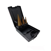 SET 3pz FRESE CONICHE ALLARGAFORO A GRADINO RIVESTITE AL TITANIO 4-30mm KRINO 9204601195001