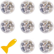 Antislip ades per doccia diametro 15 cm disegno pietra 8 pezzi adesivi per doccia rotondi adesivi per doccia antislip con raschietto