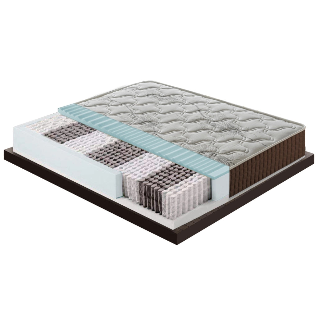 Materasso Singolo 90x200 a molle insacchettate, altezza 23 cm , 3 cm memory foam, ortopedico, 800 molle insacchettate, zone di comfort