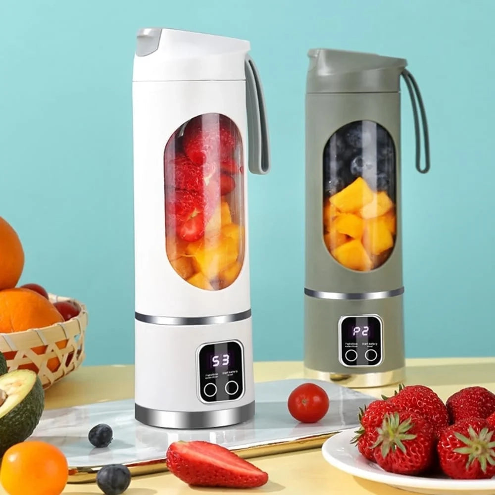 Trade Shop - Mini Frullatore Portatile Spremiagrumi Elettrico Frutta Mixer 450ml Ricaricabile Usb -