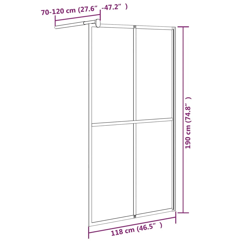 Cabina Doccia 118x190 cm con Vetro Temperato Scuro  cod mxl 43257