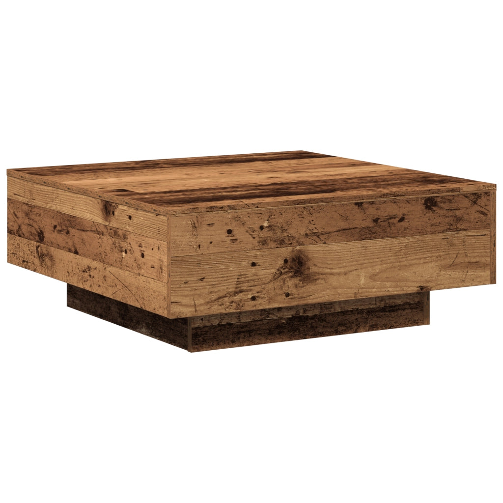 Tavolino da caffÃ¨ in legno riciclato 80x80x31 cm in legno ingegnerizzato