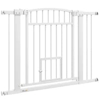 Barriera di sicurezza per cani con sistema di doppio bloccaggio, montaggio a pressione o a vite, larghezza 76-104 cm bianco