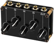 Mixer 4 canali passivo - 4 ingressi stereo RCA - 1 uscita stereo RCA - cassa in PCB/Acrilico - peso 140g - controllo esteso - Mixer audio