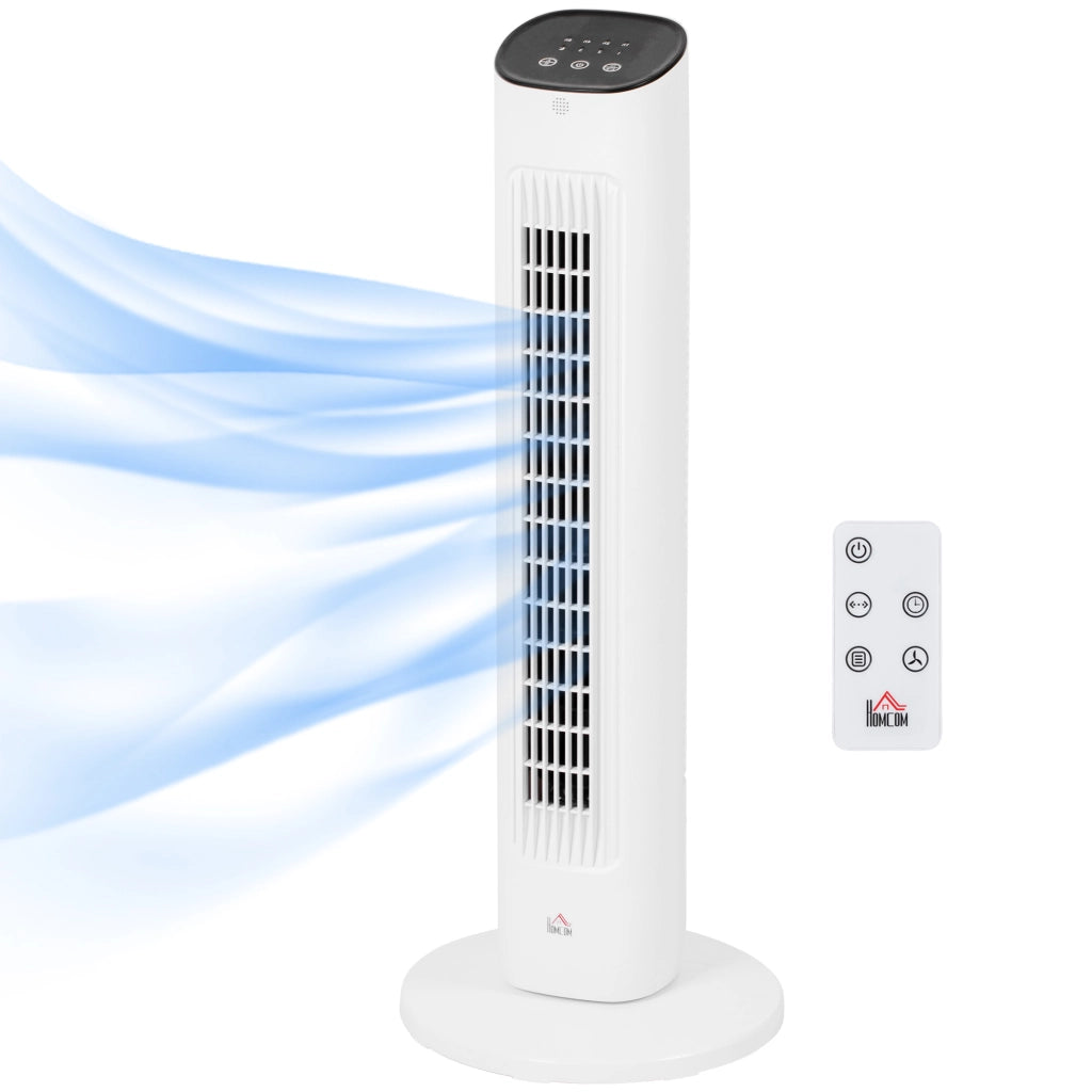 Ventilatore a colonna silenzioso con telecomando ¨C zephmum ¨C bianco 30x30x78 cm