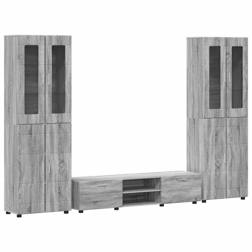 Set mobile TV FLORIN 3 pcs Grigio Sonoma Legno multistrato