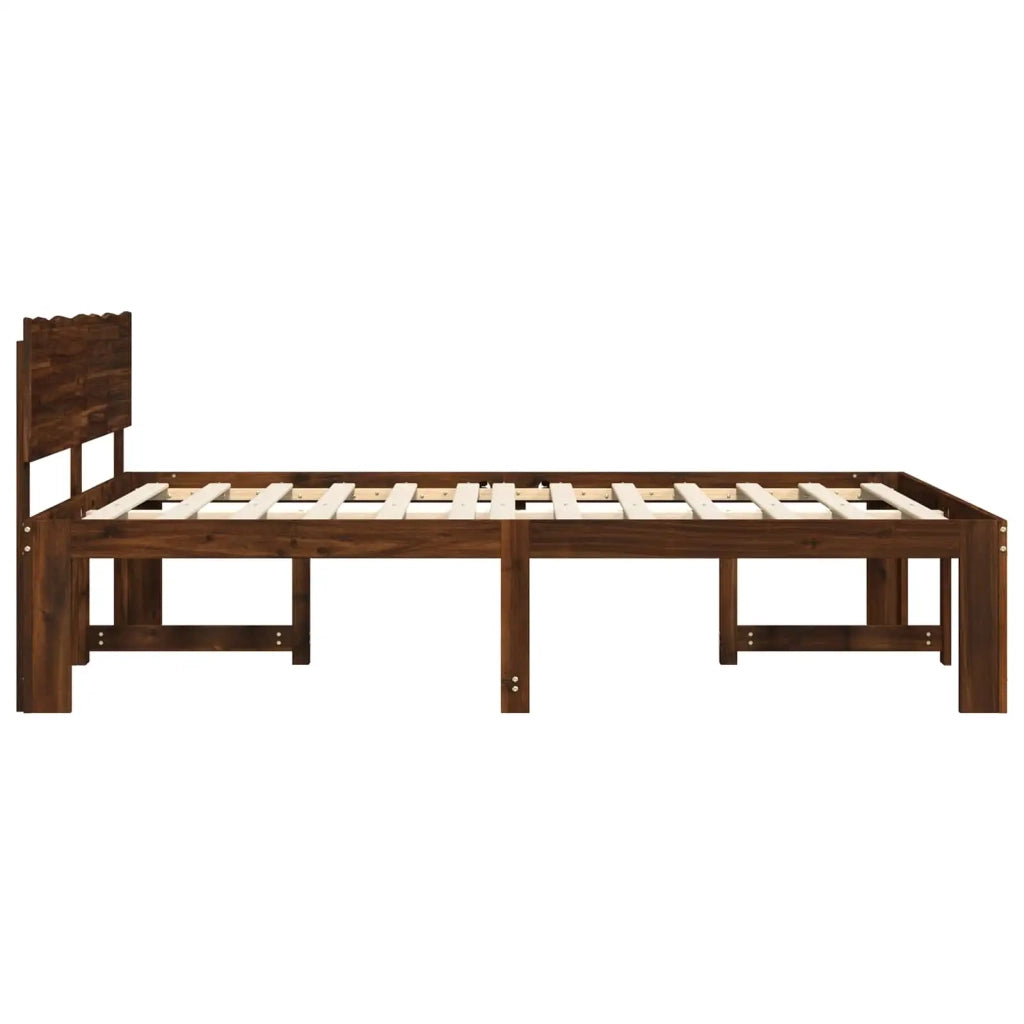 Letto matrimoniale con testiera ROSTOCK Marrone Scuro 903449