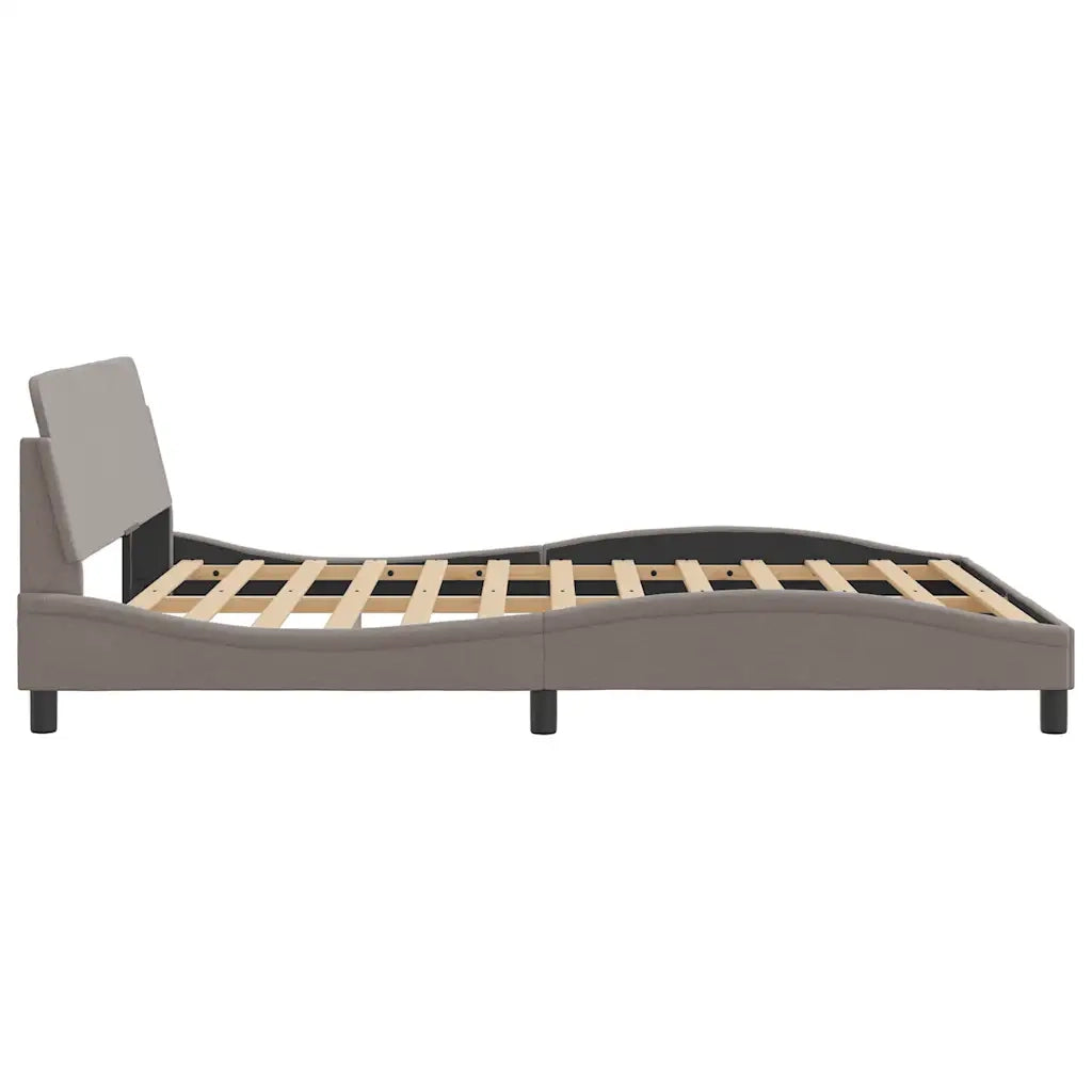 Giroletto-Struttura Letto Dover Tortora 160x200 cm in Tessuto