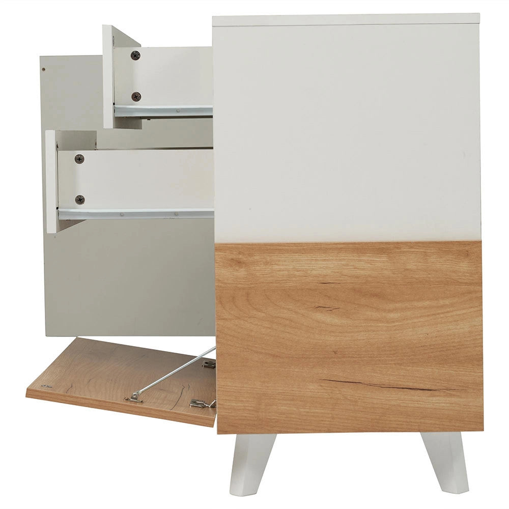 Buffet - Xylo - bianco legno spazio stoccaggio moderno