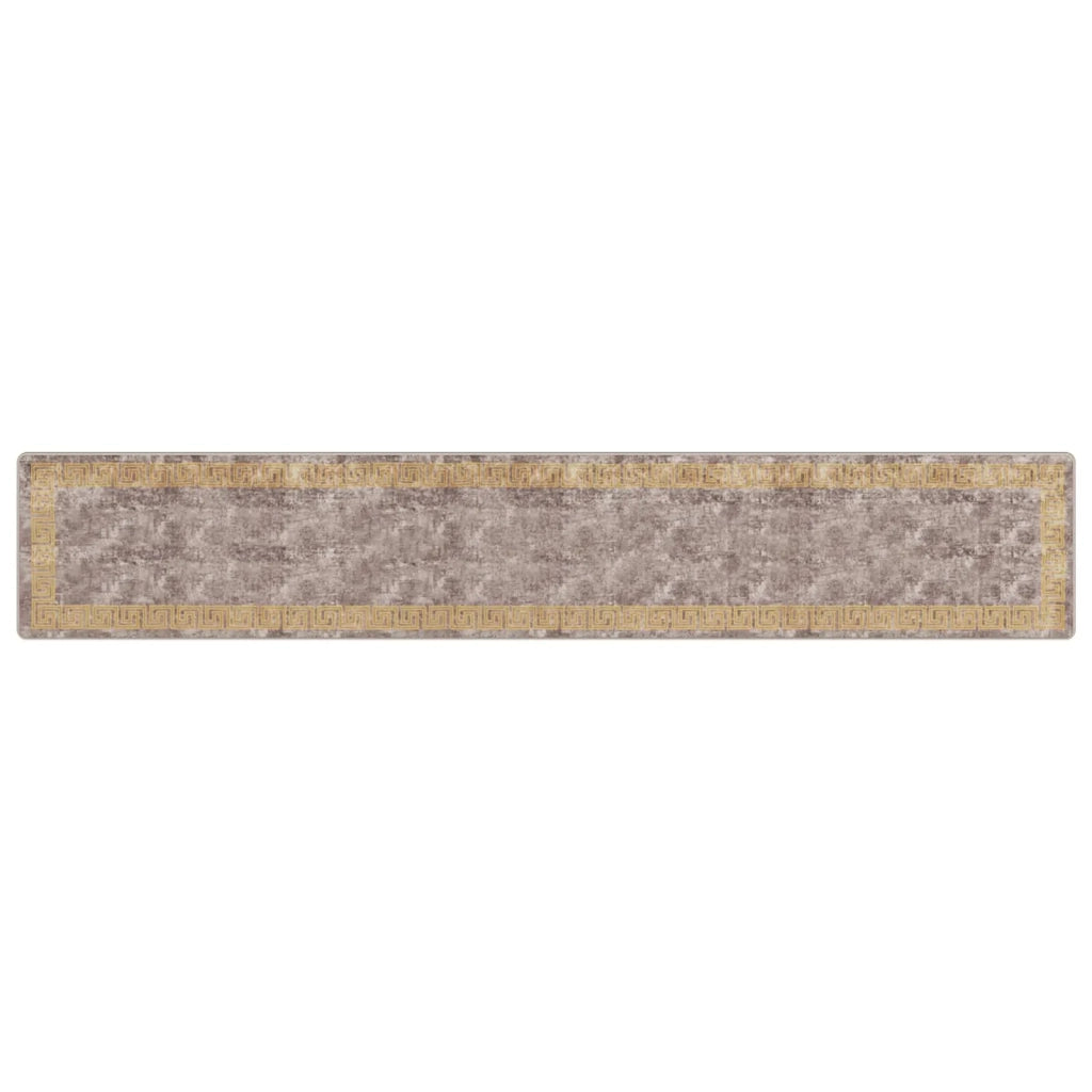 Runner Tappeto MARSA Grigio 80 x 450 cm Poliestere e PVC