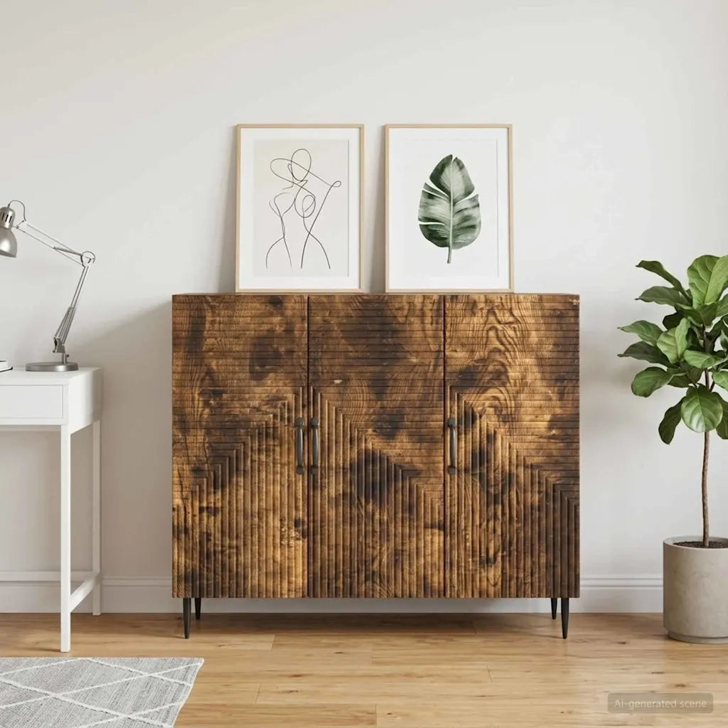 Credenza Rovere Fumo 89 x 34,5 x 80 cm Legno ingegnerizzato 894880