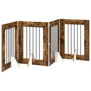 Cancello per cani con supporti 4 pz Rovere Fumo 60 x 80 cm CFW3977021