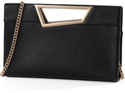 Borsa a Tracolla per Donna, Clutch in Argento, Piccola e Elegante Borsa da Sera, Pelle Vegan, Piccola Borsa con Portafoglio per Matrimonio, Festa e Cena