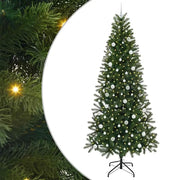 Albero di Natale Artificiale-Albero Natalizio con 300 LED Verde 240 cm PE e PVC 741661