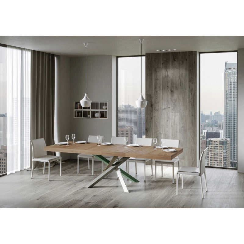 Tavolo allungabile 200/304x90 cm Volantis Premium telaio Multicolore 4/A - Quercia Natura