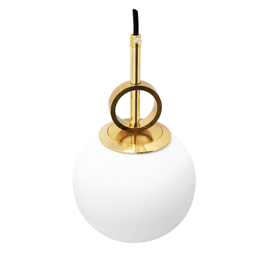 Lampada Da Soffitto Pensile Di Vetro Palla Bianco Oro APP482-1CP